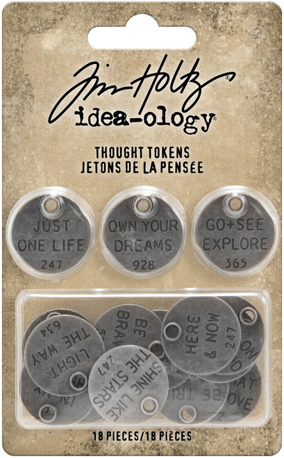 Idea-Ology Metal Adornments 18/Pkg-Thought Tokens TH94024 - 040861940244