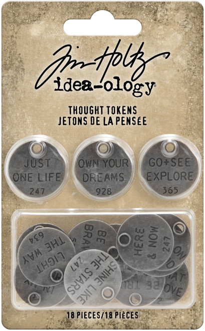 Idea-Ology Metal Adornments 18/Pkg-Thought Tokens - TH94024 - 040861940244
