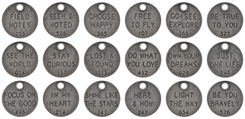 Idea-Ology Metal Adornments 18/Pkg-Thought Tokens TH94024