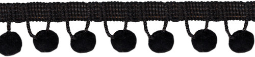 Simplicity Ball Fringe 1-1/8"X12yd-Black - 186 2699-031