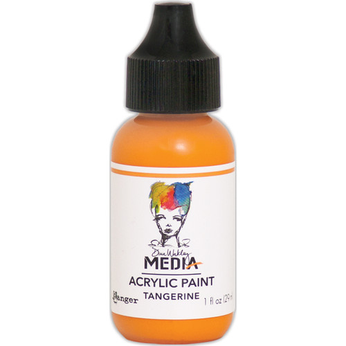 Dina Wakley Media Acrylic Paint 1oz-Tangerine - MDQ-54092 - 789541054092