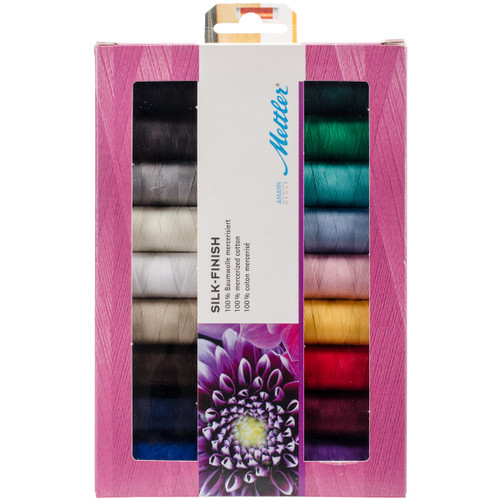 Mettler Silk Finish Cotton Thread Gift Pack 18/PkgSFC18 - 07623035912570762303591257