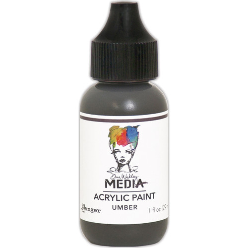 Dina Wakley Media Acrylic Paint 1oz-Umber - MDQ-54115 - 789541054115