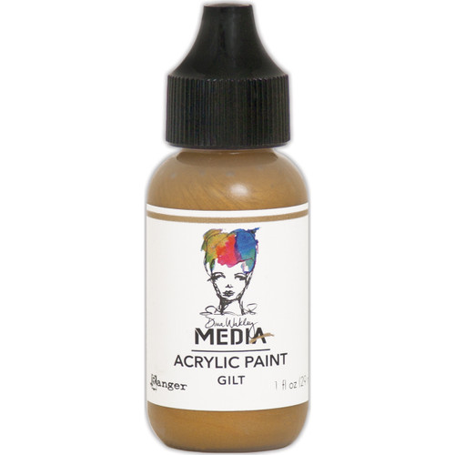 Dina Wakley Media Metallic Acrylic Paint 1oz-Gilt - MDQM-54139 - 789541054139