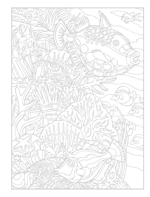 Creative Haven: Sea Life Coloring Book-Softcover B6797953