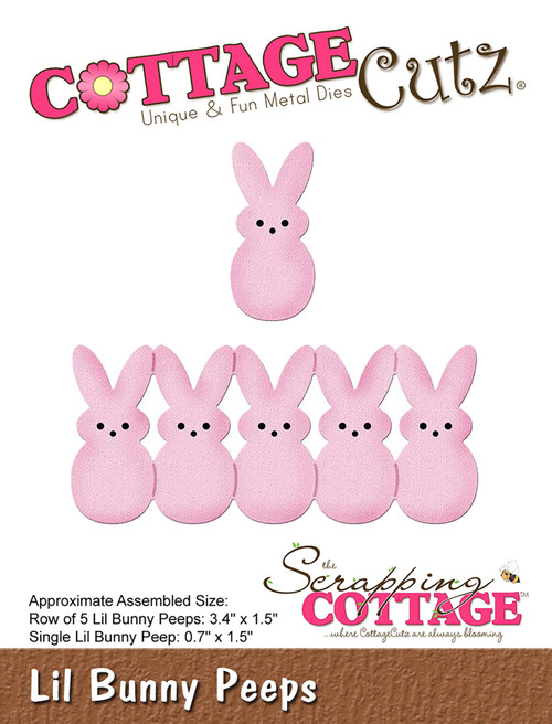 CottageCutz Dies-Lil Bunny Peeps .7" To 3.4" CC416 - 819038022645