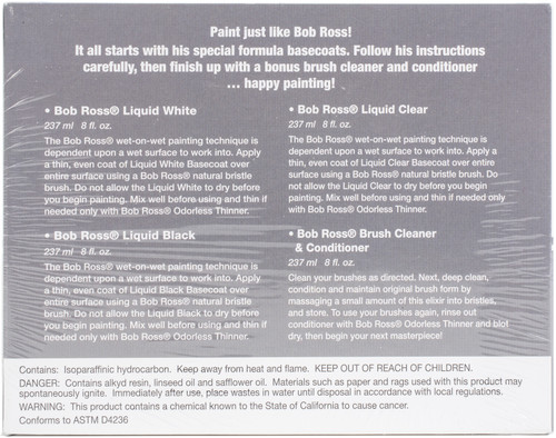 Bob Ross Liquid Value Pack 4/Pkg-118ml - 52006240