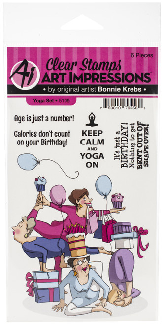 Art Impressions Girlfriends Clear Stamp-Yoga 5109 - 750810795589