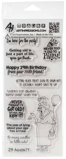 Art Impressions Laugh Lines Clear Stamp-Never Too Old - 5114 Art Impressions Laugh Lines Clear Stamp-Never Too Old - 5114