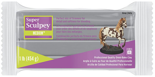 Super Sculpey Medium Blend Clay 1lb-Gray - SSMED1