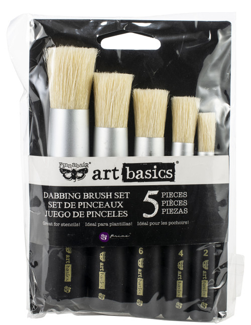 Finnabair Art Basics Dabbing Brush Set 5/Pkg-5 Sizes 965365 - 655350965365