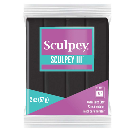 Sculpey III Oven-Bake Clay 2oz-Black - S302-042 - 715891110423