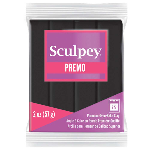 Sculpey Premo Polymer Clay 2oz-Black - PE02-5042