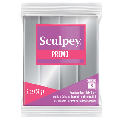 Sculpey Premo Premium Oven-Bake Clay 2oz-Silver - PE022-5129