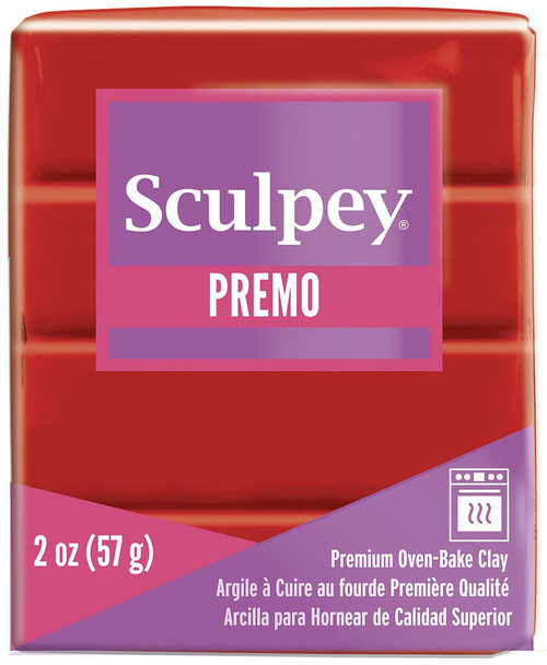 Sculpey Premo Polymer Clay 2oz-Cadmium Red - PE02-5382