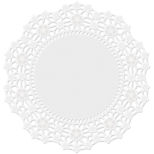 Greaseproof Doilies-4" Round White 30/Pkg W210490-204