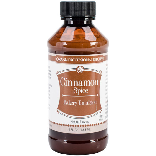 LorAnn Bakery Emulsions Natural & Artificial Flavor 4oz-Cinnamon Spice 0806-0738 - 023535738088