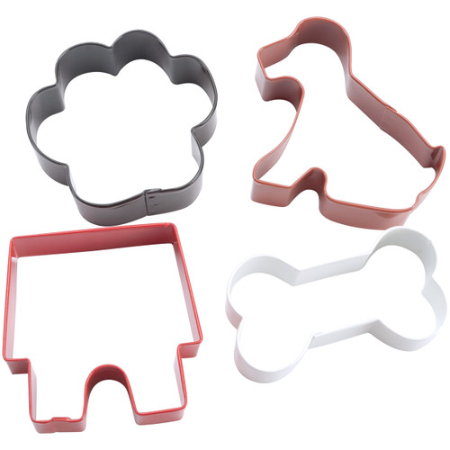 Wilton Metal Cookie Cutter Set 4/Pkg-Pet Theme W0910