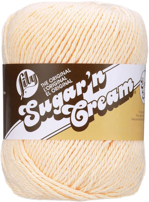 Lily Sugar'n Cream Yarn - Solids Super Size-Cream - 102018-18003 - 057355253544