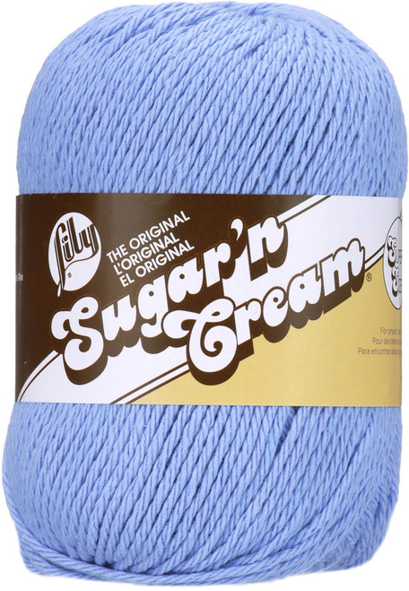 Lily Sugar'n Cream Yarn Solids Super Size-Cornflower 102018-18083 - 057355253629