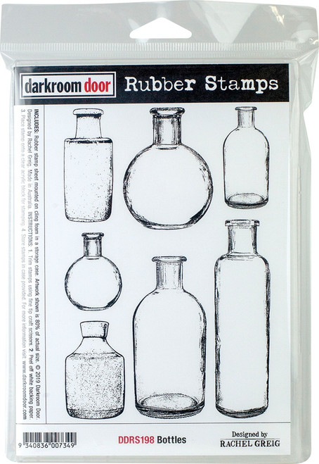 Darkroom Door Cling Stamps 7"X5"-Bottles DDRS198 - 93408360073499340836007349