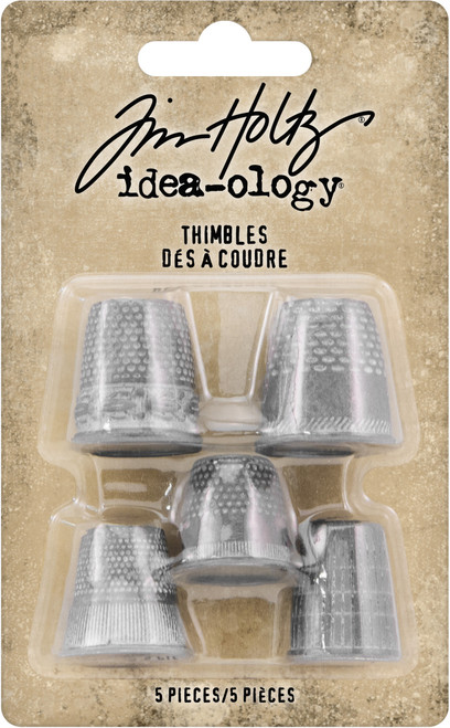 Idea-Ology Metal Thimbles 5/Pkg-Mixed Sizes - TH93791 - 040861937916