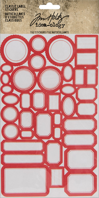 Idea-Ology Classic Label Stickers 152/Pkg-Red/White - TH93959 - 040861939590