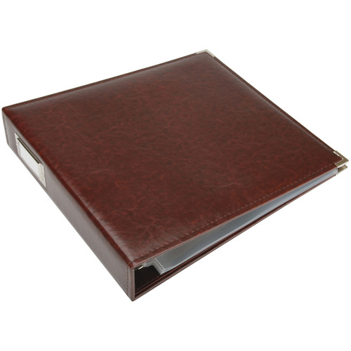 We R Classic Leather D-Ring Album 12"X12"-Cinnamon WRRING12-60912