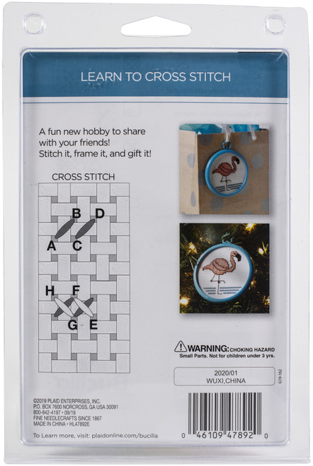 Bucilla/My 1st Stitch Mini Counted Cross Stitch Kit 3" Round-Sloth (14 Count) 47892E