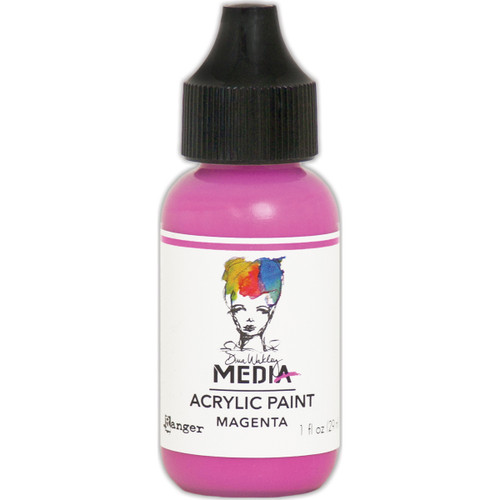 Dina Wakley Media Acrylic Paint 1oz-Magenta - MDQ-54047 - 789541054047 Dina Wakley Media Acrylic Paint 1oz-Magenta - MDQ-54047 - 789541054047