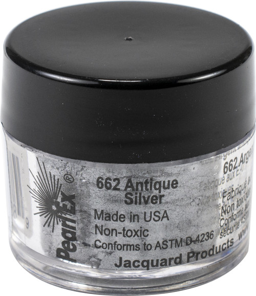 Jacquard Pearl Ex Powdered Pigment 3g-Metallics Antique Silver JACU-662 - 743772021889