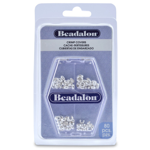 Beadalon Crimp Covers Variety Pack 80/Pkg-Silver-Plated - B349-B101 - 035926093027