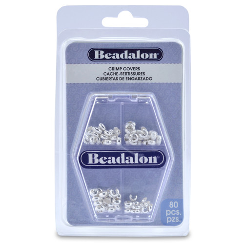 Beadalon Crimp Covers Variety Pack 80/Pkg-Silver-Plated B349-B101 - 035926093027