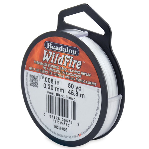 Beadalon Wildfire Stringing Wire .008"X50yd-Frost - 162-U008 - 035926095762