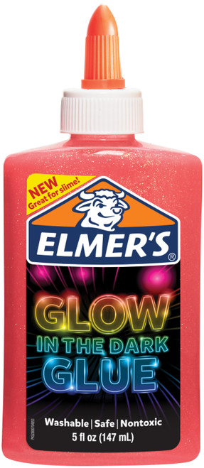 Elmer's Glow In The Dark Liquid Glue 5oz-Pink -20-34489 - 026000183192