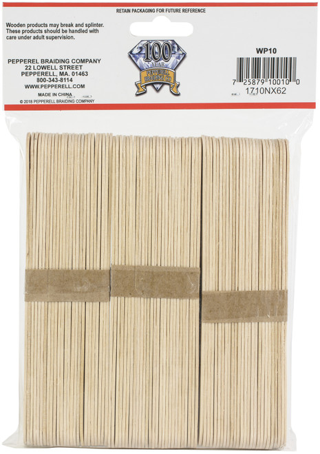 Pepperell Crafts Jumbo Craft Sticks 5.875"X.75" 75/Pkg-Natural - WP10