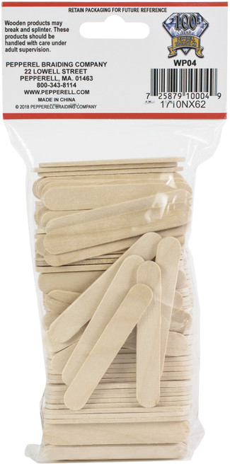Pepperell Crafts Mini Craft Sticks 150/Pkgs-2.5"X0.375" - WP04