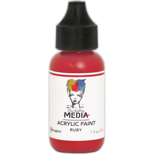Dina Wakley Media Acrylic Paint 1oz-Ruby - MDQ-54078 - 789541054078 Dina Wakley Media Acrylic Paint 1oz-Ruby - MDQ-54078 - 789541054078