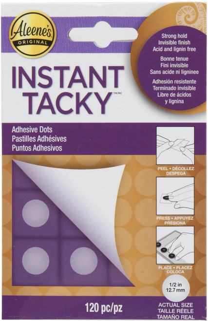 Aleene's Instant Tacky Adhesive Dots 120/Pkg-.5" - 33187 - 017754331878