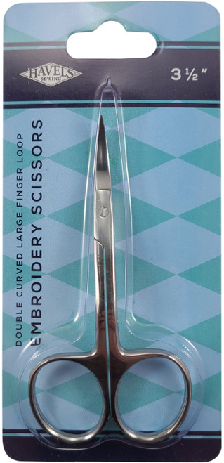 Havel's Double-Curved Embroidery Scissors 3.5"-Large Finger Loop 50040 - 736370500405