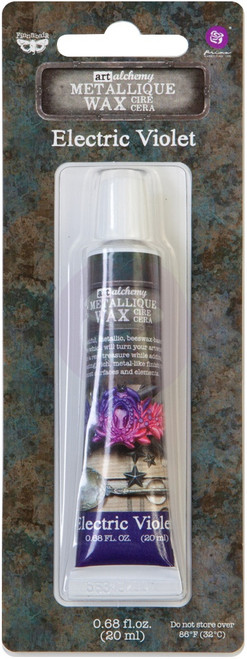 Finnabair Art Alchemy Metallique Wax .68 Fluid Ounce-Electric Violet - AAMW-66713 - 655350966713