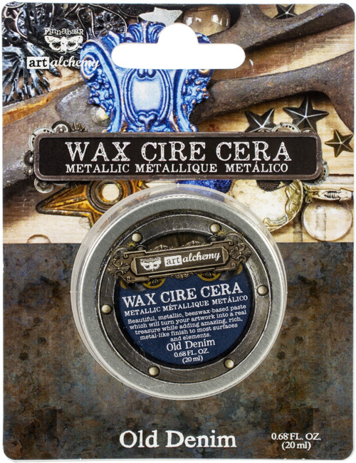 Finnabair Art Alchemy Metallique Wax .68 Fluid Ounce-Old Denim - AAMW-66768 - 655350966768