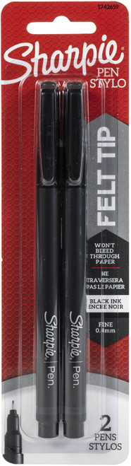 Ink Pen, Fine Point, Black, 2-Ct. - 1742659 - 071641000452
