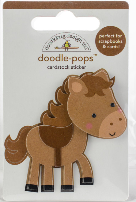 Doodlebug Doodle-Pops 3D Stickers-Giddy Up DP5860 - 842715058606