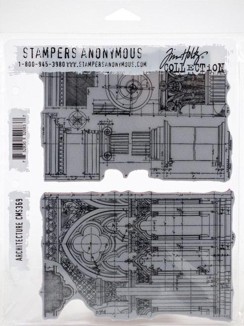 Tim Holtz Cling Stamps 7"X8.5"-Architecture - CMS-369 - 752830520837 Tim Holtz Cling Stamps 7"X8.5"-Architecture - CMS-369 - 752830520837