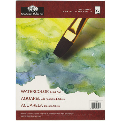 Royal Langnickel essentials(TM) Watercolor Artist Paper Pad-9"X12", 25 Sheets - RD352 - 090672275851 Royal Langnickel essentials(TM) Watercolor Artist Paper Pad-9"X12", 25 Sheets - RD352 - 090672275851