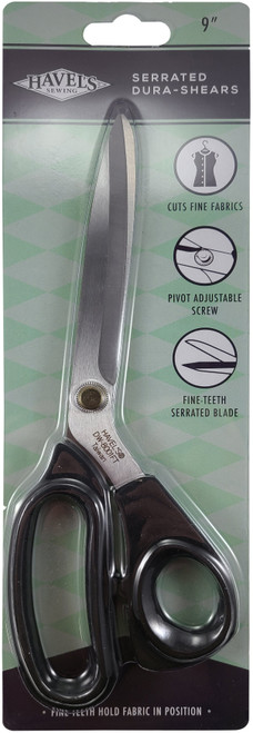 Havel's Dura Shears Professional Fabric Scissors 9"-Serrated -38002 - 736370380021