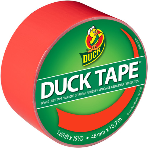 Fluorescent Duck Tape 1.88"X15yd-Rose -286254 - 075353358580