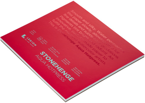 Stonehenge Aqua Block Hotpress Pad 10"X10" 15 Sheets/Pkg-White 140lb - SQH140WH