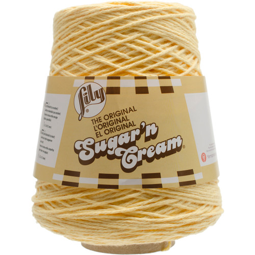 Lily Sugar'n Cream Yarn - Cones-Yellow - 103002-02010 - 057355329058